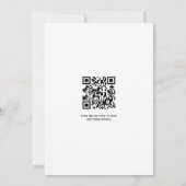 Rosa Mohnblüten Wildblumen Blumenkohl QR Hochzeit Einladung (Rückseite)