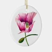 Rosa Mohnfarben Blume Art Keramik Ornament (Rechts)
