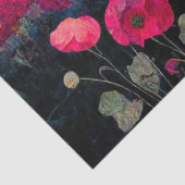 Rosa Mohnfarm bei Sonnenuntergang, lebendige Bauer Seidenpapier (Detail)