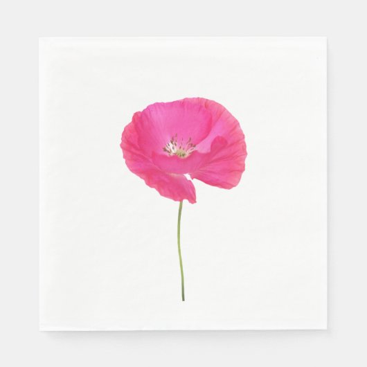 Rosa Mohnserviette Serviette (Vorderseite)