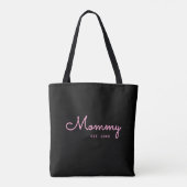 Rosa Mommy Established Script-Typografie Tasche (Rückseite)