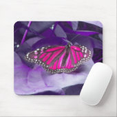 Rosa Monarch Butterfly Mousepad (Mit Mouse)