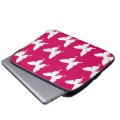 Rosa Monarchfalter Laptopschutzhülle (Vorne Knopf)