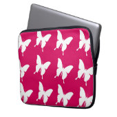 Rosa Monarchfalter Laptopschutzhülle (Vorderseite Links)