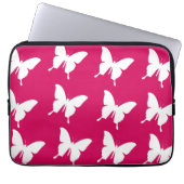 Rosa Monarchfalter Laptopschutzhülle (Vorderseite)