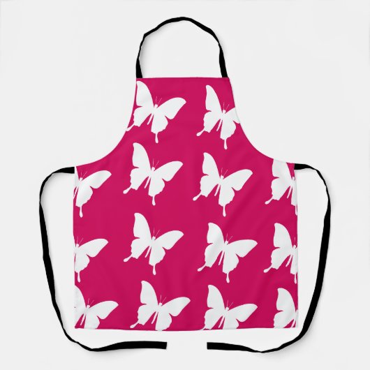 Rosa Monarchfalter-Muster Schürze (Vorderseite)