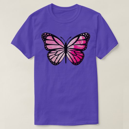Rosa Monarchschmetterling, farbiger Schmetterling  T-Shirt (Design vorne)