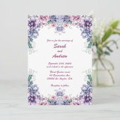 Rosa Mond auf Blume mit Rücken: Einladung zur Hoch (Stehend Vorderseite)