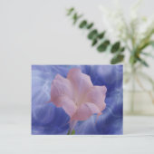 Rosa-Mond-Blume Postkarte (Stehend Vorderseite)