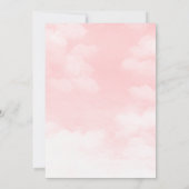 Rosa-Mond-Dusche mit Himmelbett Einladung (Rückseite)