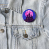Rosa Mond Gotische Kathedrale Button (Beispiel)