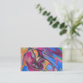 Rosa Mond Lovelies Visitenkarte (Stehend Vorderseite)