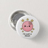 Rosa Mond mit Bow Button (Vorne & Hinten)