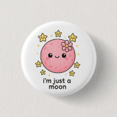 Rosa Mond mit Bow Button (Vorderseite)
