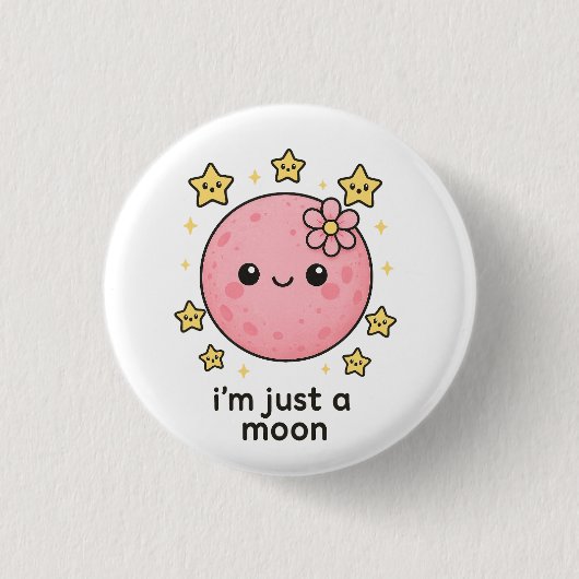 Rosa Mond mit Bow Button (Vorderseite)