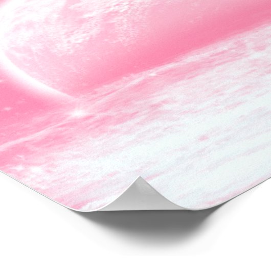 Rosa Mond Poster (Ecke)