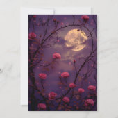 Rosa Mondhochzeitsrose Einladung (Rückseite)
