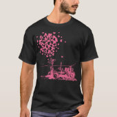 Rosa Mondrover der Liebe T-Shirt (Vorderseite)