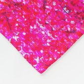Rosa Monetlandschaft, rosa Blätter Fleecedecke (Ecke)