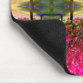 Rosa Monetlandschaft, rosa Blätter Mousepad (Ecke)