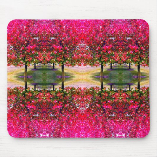 Rosa Monetlandschaft, rosa Blätter Mousepad (Vorne)