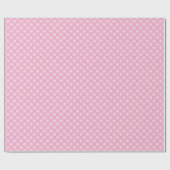 Rosa Monochrome Polka Dot Muster Geschenkpapier (Flach)