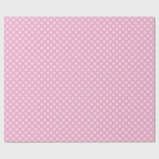 Rosa Monochrome Polka Dot Muster Geschenkpapier (Flach)