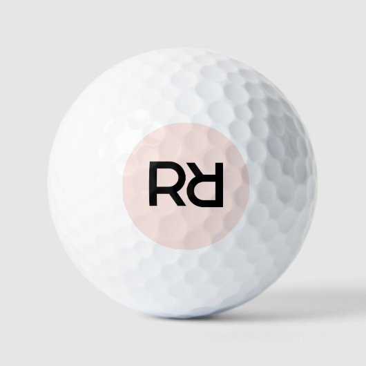 Rosa Monogram Chic Stilvolle Luxus Moderne Golfball (Vorderseite)