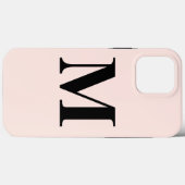Rosa Monogram, erster Individuelle Name Klasse Case-Mate iPhone Hülle (Rückseite (Horizontal))