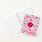 Rosa Monogram Sheashell Coral Elegant Chic Notizblock (Innenseite)