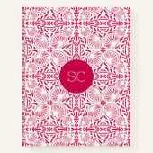 Rosa Monogram Sheashell Coral Elegant Chic Notizblock (Vorderseite)