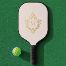 Rosa Monogram Vintag Elegante Imitats Gold Wappen