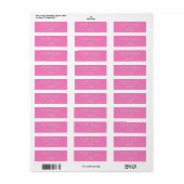 Rosa Monogram Wedding Simple Modern Rücksendeadres (Vorne)