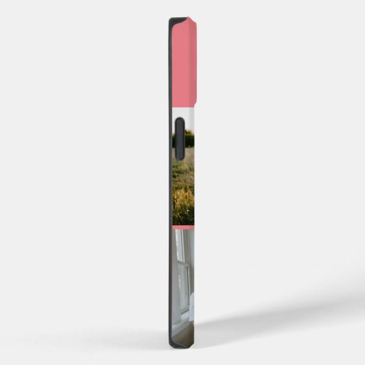 Rosa Monogramm 3-Foto-Collage Case-Mate iPhone Hülle (Rückseite / Rechts)