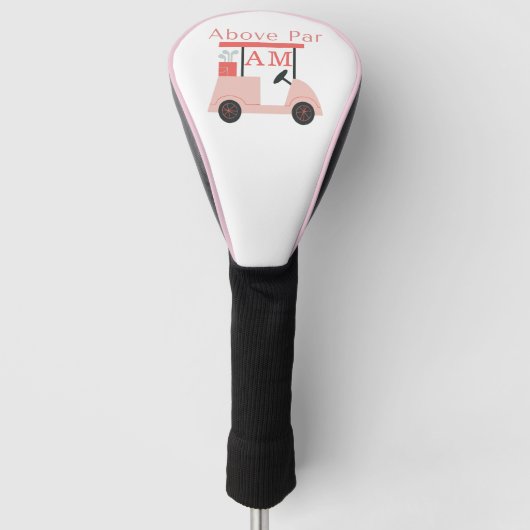 Rosa Monogramm Anfangsbuchstabe Golf Headcover (Vorderseite)