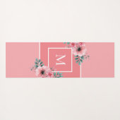 Rosa Monogramm Beste Mama je Personalisierter Yoga Yogamatte (Rückseite (Horizontal))