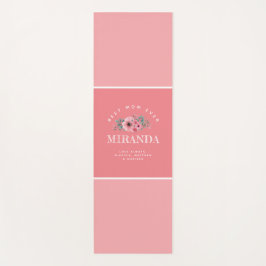 Rosa Monogramm Beste Mama je Personalisierter Yoga Yogamatte