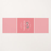 Rosa Monogramm Beste Mama je Personalisierter Yoga Yogamatte (Vorderseite (Horizontal))