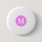 Rosa Monogramm Button (Vorderseite)