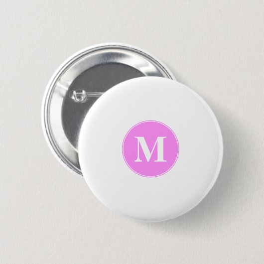 Rosa Monogramm Button (Vorne & Hinten)