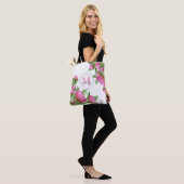 Rosa Monogramm Custom Eleganical Peonies Tasche (Am Model)