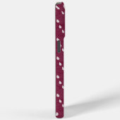 Rosa Monogramm Damast Eule Personalisiert Case-Mate iPhone Hülle (Rückseite / Rechts)