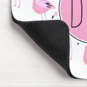 Rosa Monogramm der Flamingo-| Mousepad (Ecke)