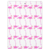 Rosa Monogramm des Flamingo-Muster-| Klemmbrett (Rückseite)