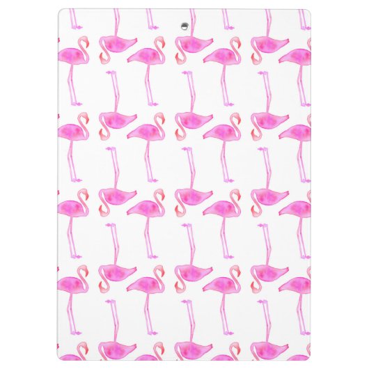 Rosa Monogramm des Flamingo-Muster-| Klemmbrett (Rückseite)