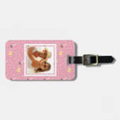 Rosa Monogramm des Sommer-Eiscreme-Muster-| Gepäckanhänger (Vorderseite horizontal)