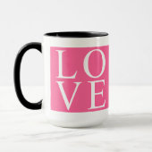 Rosa Monogramm Foto Collage Liebe Tasse (Links)