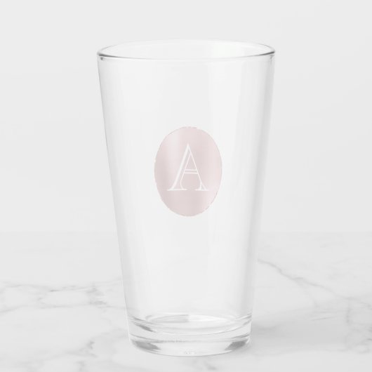 Rosa Monogramm Glas (Rückseite)