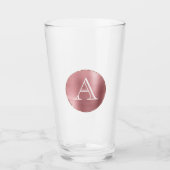 Rosa Monogramm Glas (Vorderseite)