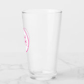 Rosa Monogramm Glas (Links)